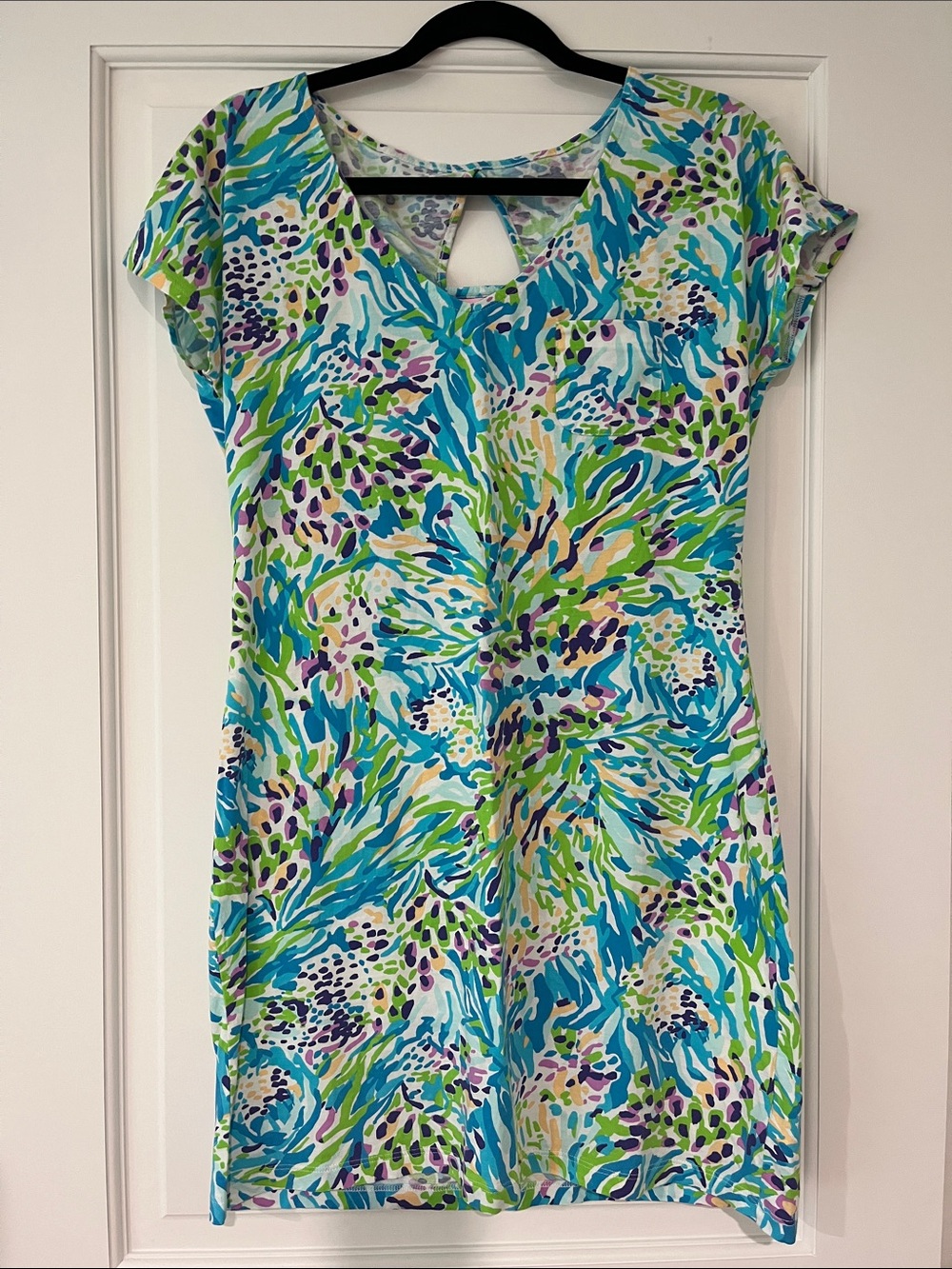 Lilly Pulitzer Bright Blue, Green & Pink Dress